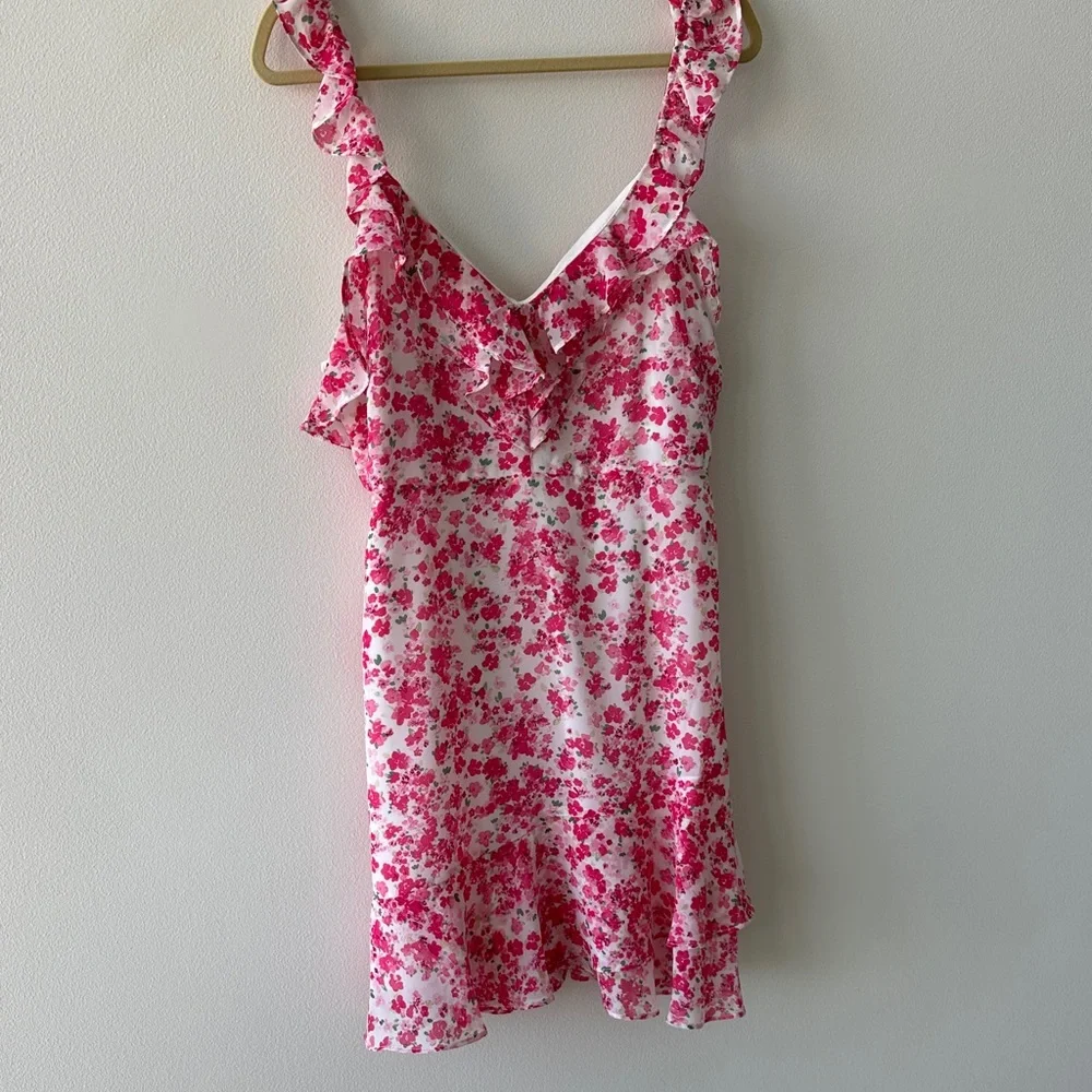 Floral Pink Mini Dress - Picture 9 of 10